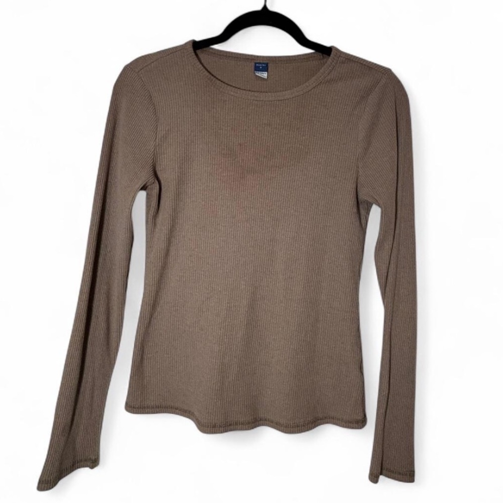 Old Navy Taupe Ribbed Plush Tee
